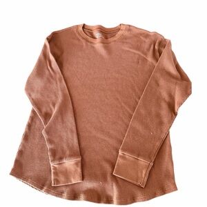 Time and True M root beer brown waffle long sleeve shirt. Never worn but washed